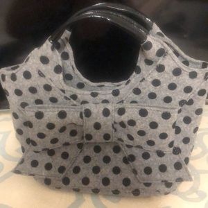 Kate Spade poke a dot tote purse